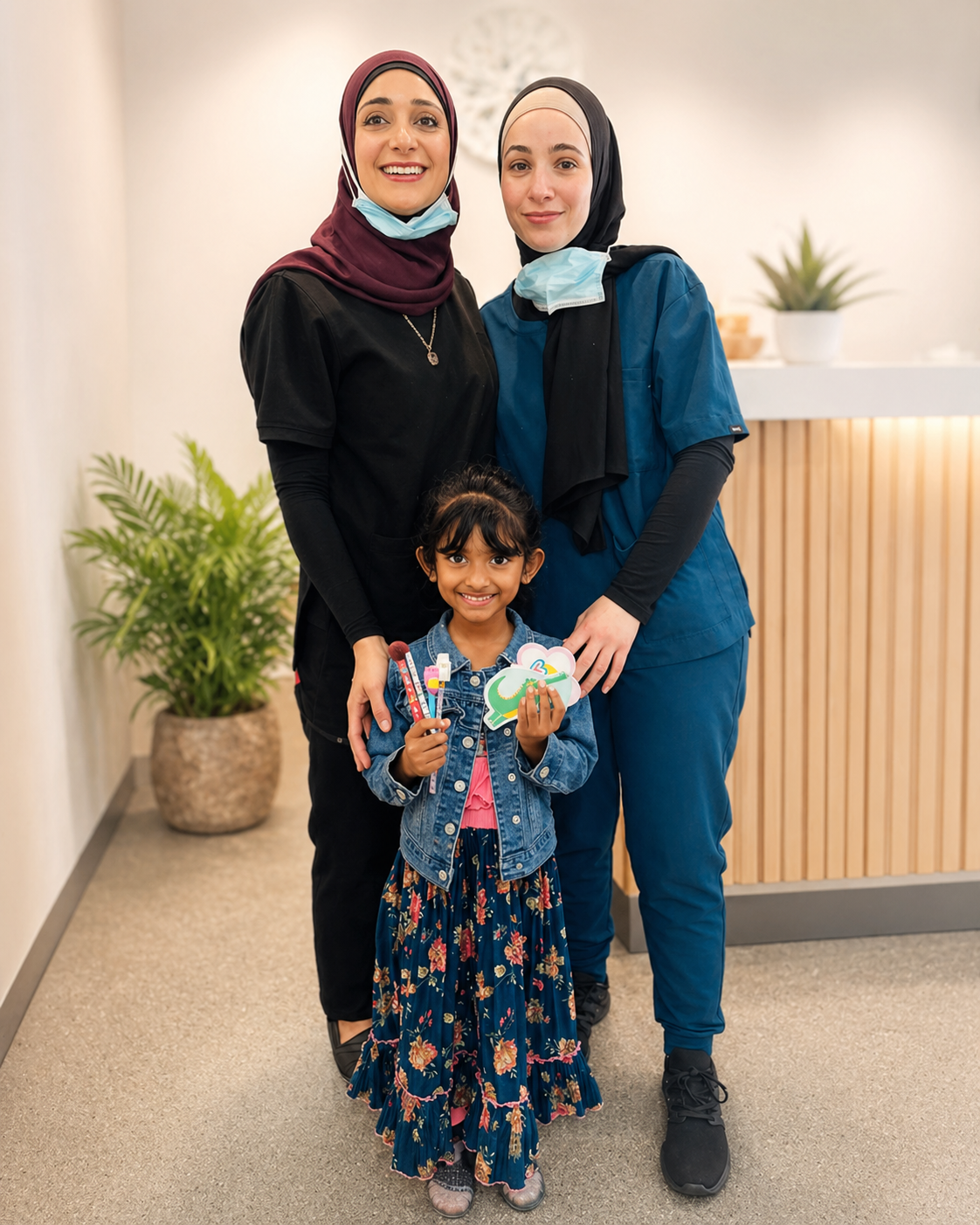 Staff and young patient at Lakemba Dental